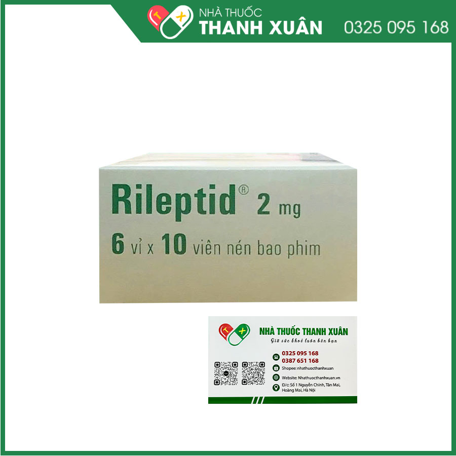 Rileptid 2mg điều trị tâm thần phân liệt, trầm cảm, lo âu hoặc rối loạn hành vi ở trẻ em và thanh niên